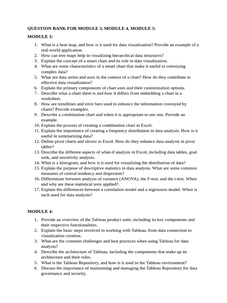 Data Visualization and Analysis Questions | PDF | Statistics | Forecasting