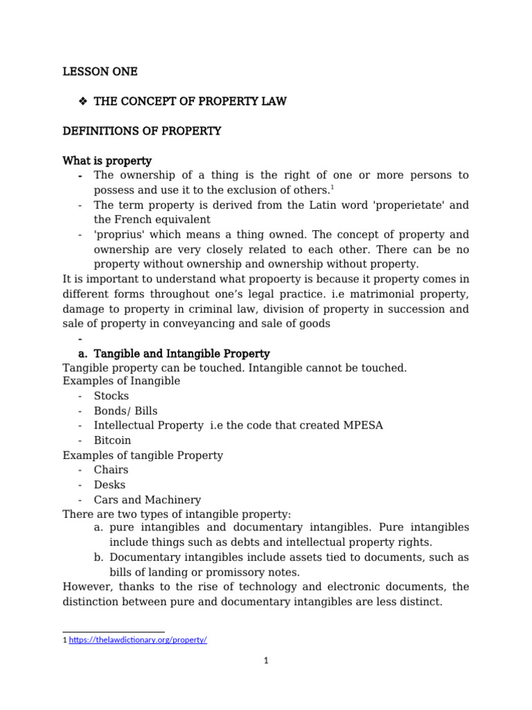 land law notes | PDF | Lease | Property