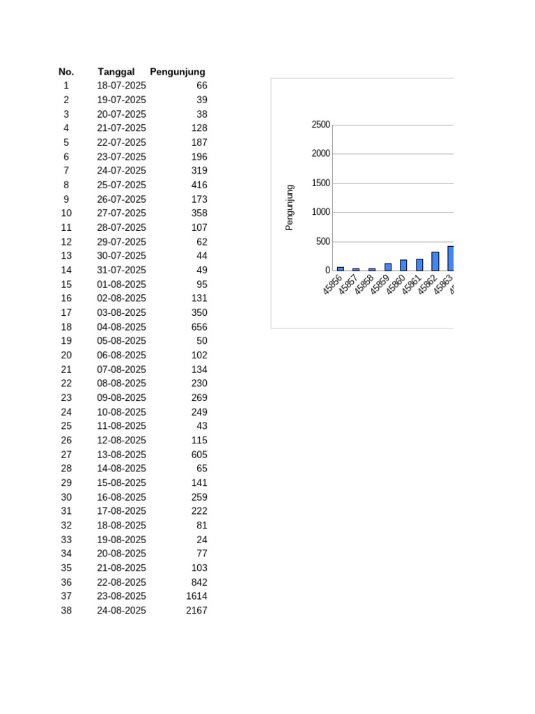 Daily Visitor Data for July 2025 | PDF