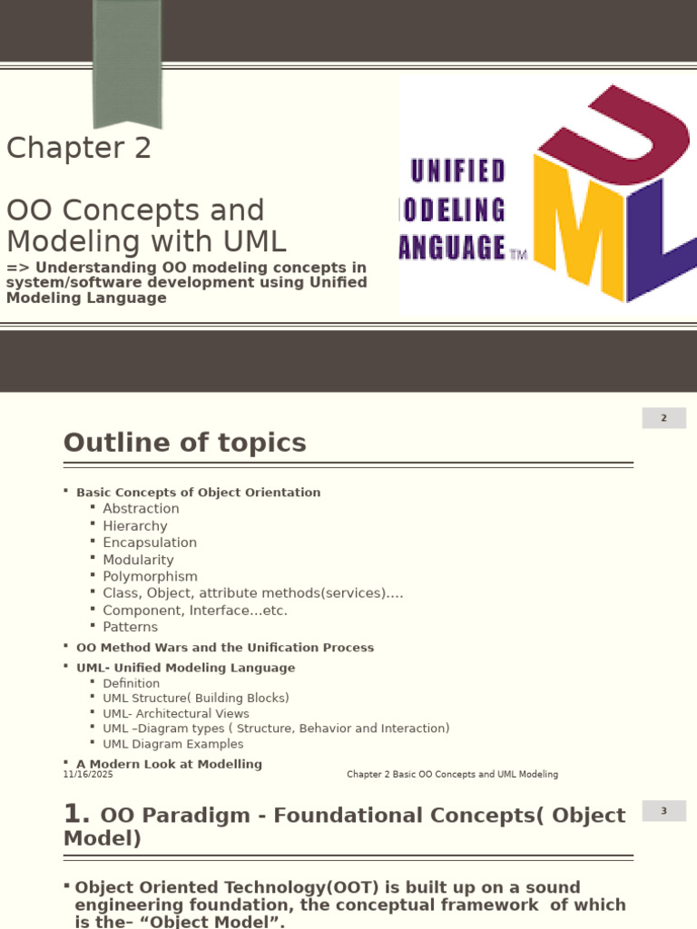 OOSAD Chapter 2 Basic OO Concepts and UML Modeling | PDF | Class ...