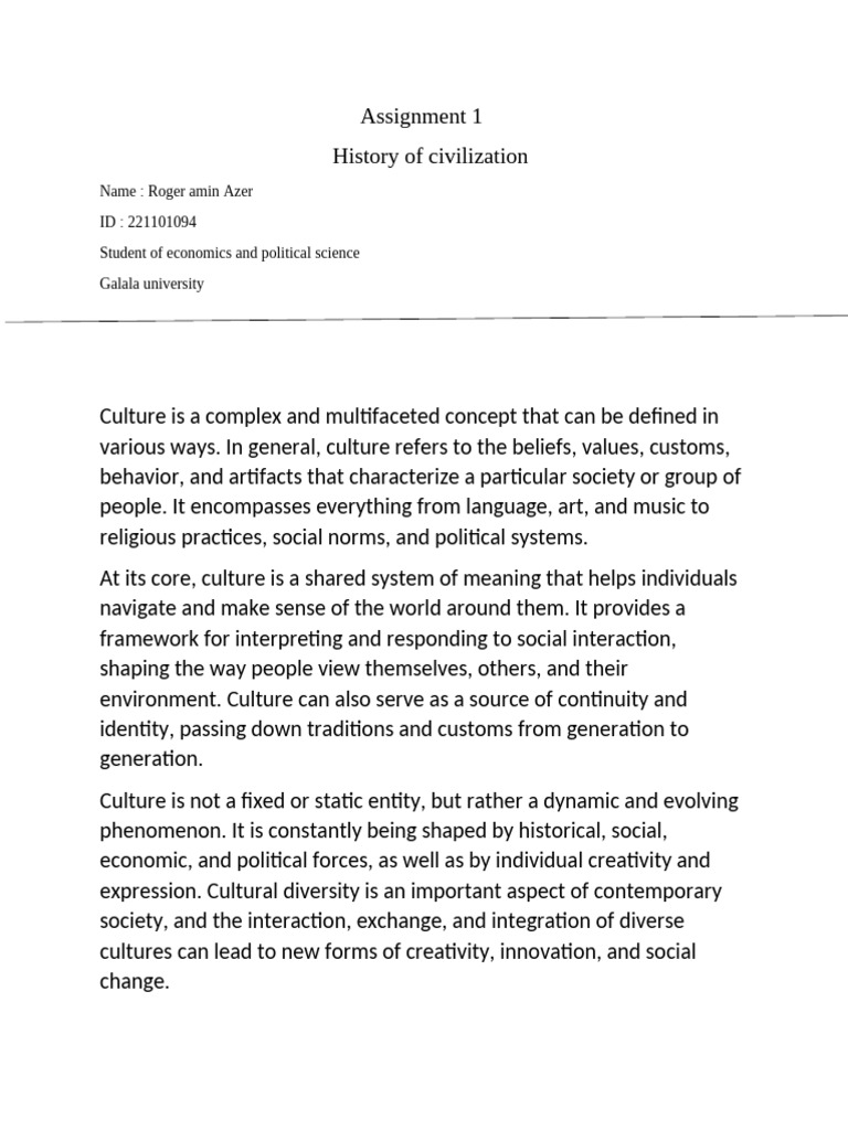 Understanding Culture's Evolution and Impact | PDF
