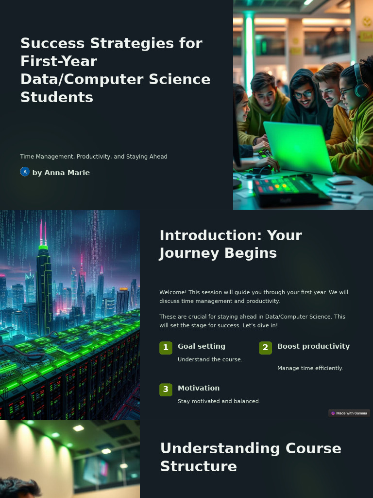 Success Strategies For First Year DataComputer Science Students | PDF ...