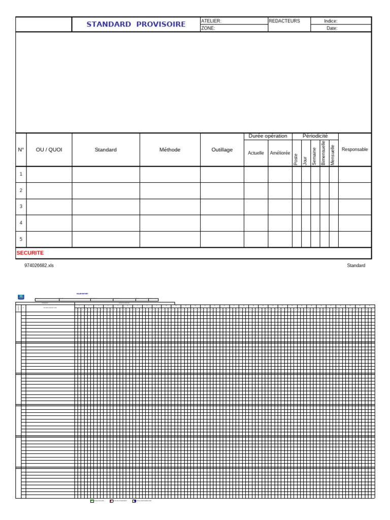 Calendrier de Maintenance 5S Usine | PDF