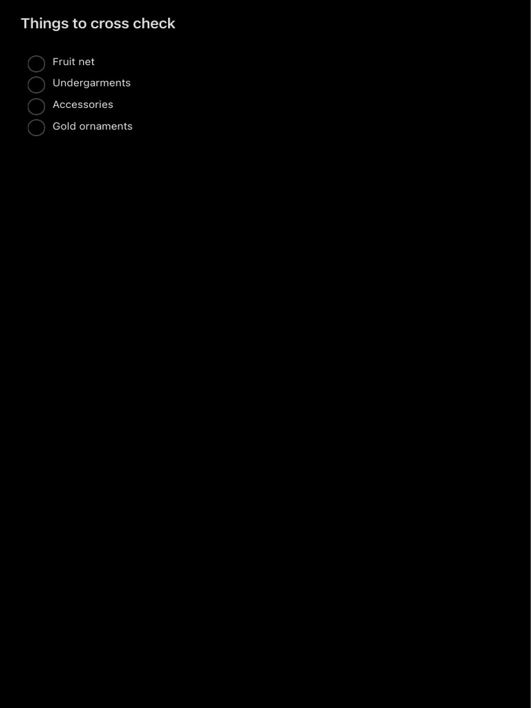 Things to Cross Check | PDF