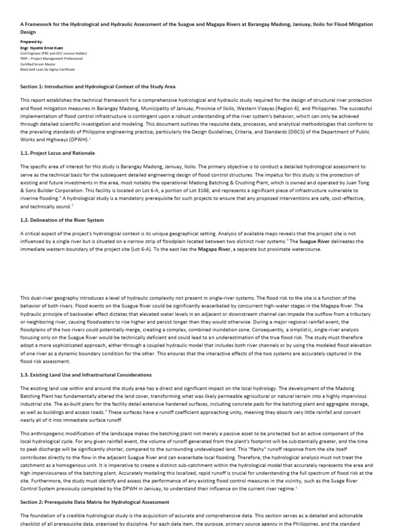 Hydrological Assessment Framework for Iloilo Flood Mitigation | PDF ...