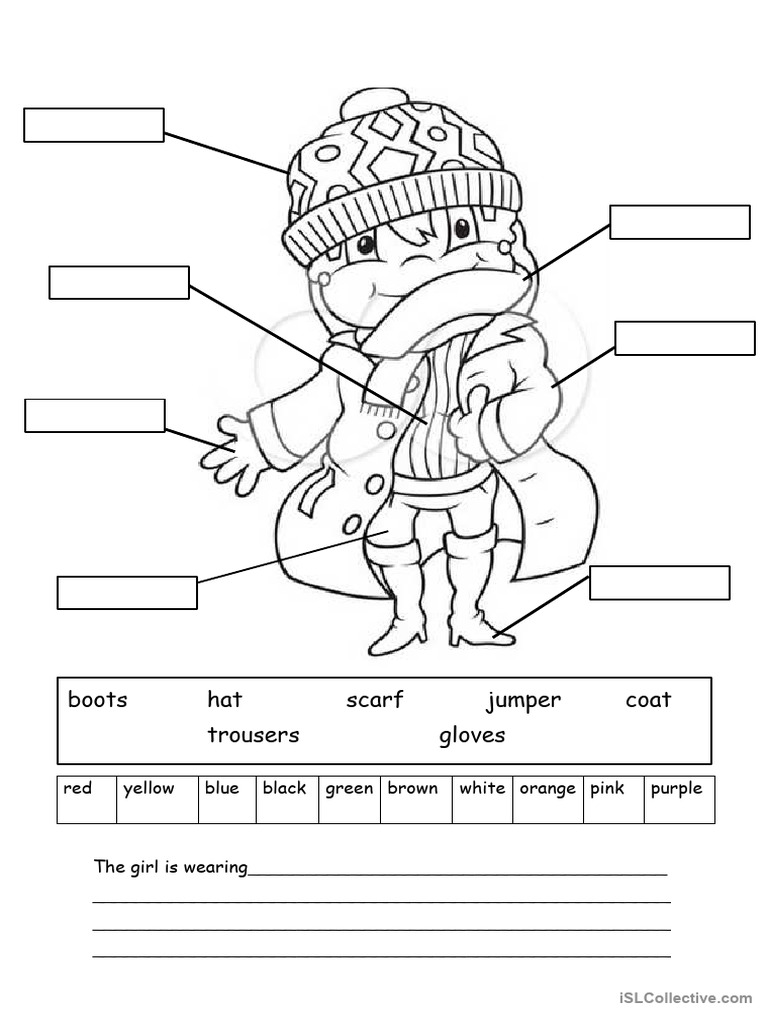 Colorful Clothing Vocabulary List | PDF