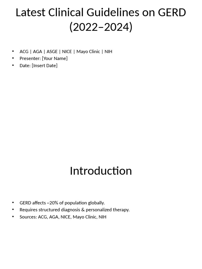 GERD_Guidelines_Presentation | PDF