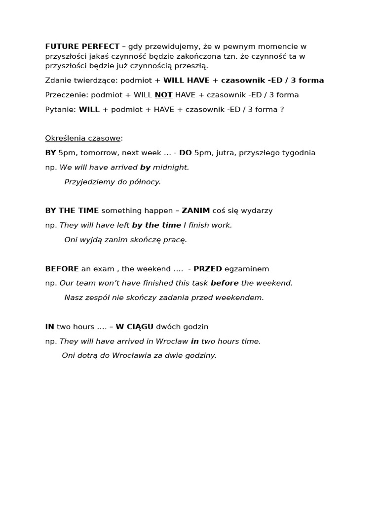 Future Perfect | PDF