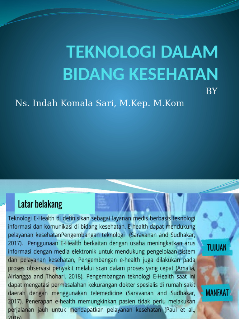 Part 1. Teknologi Dalam Bidang Kesehatan | PDF