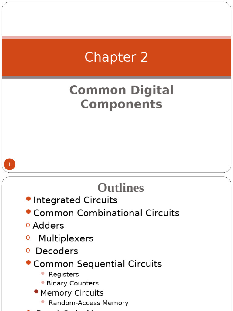 Overview of Digital Circuit Components | PDF | Random Access Memory ...