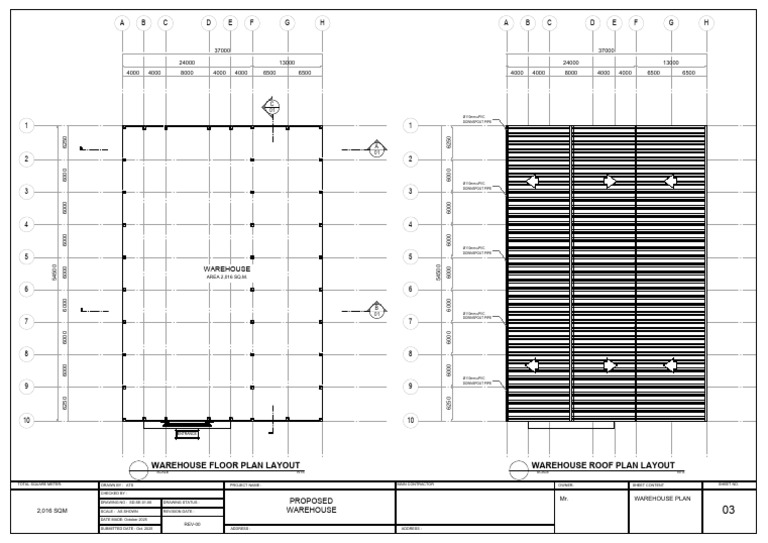 Warehouse Floor Plan Layout 2016 SQM | PDF