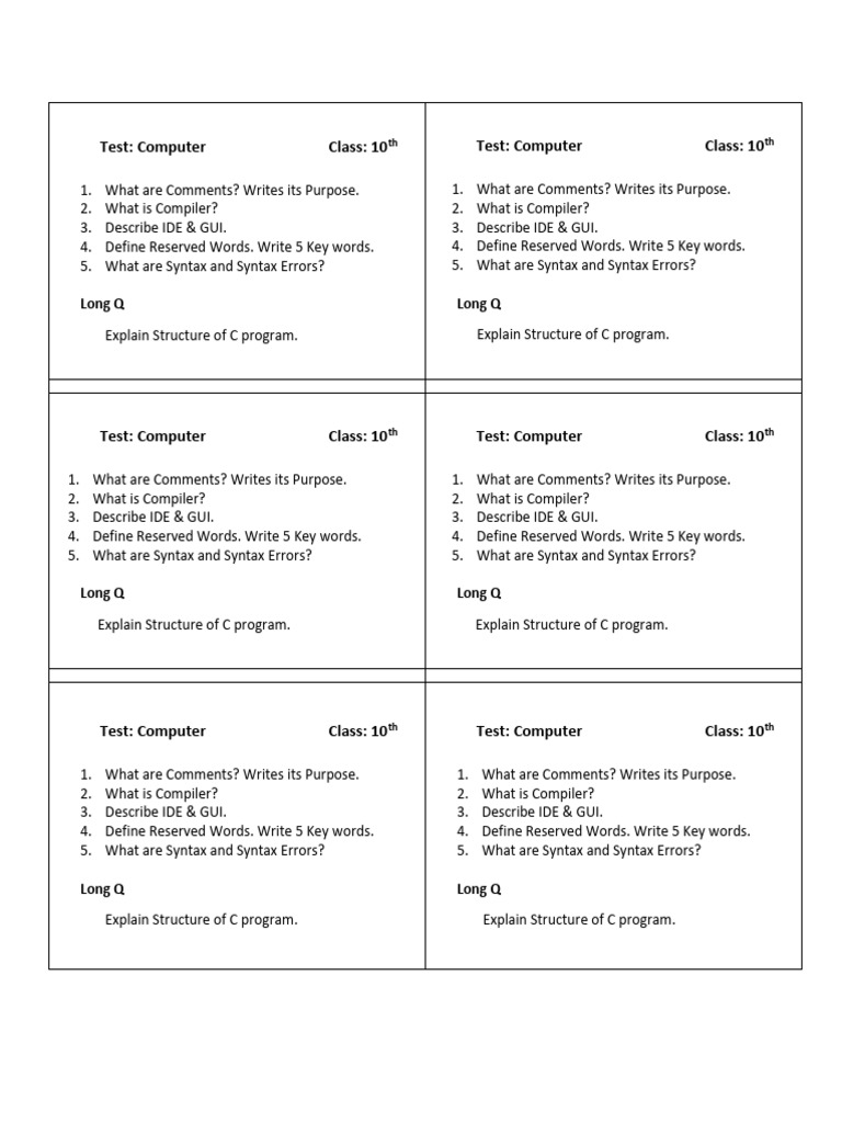 10th Test ( 28-10-25 | PDF