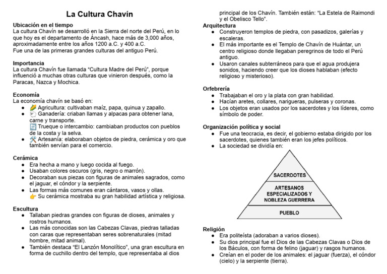 CULTURA CHAVIN | PDF