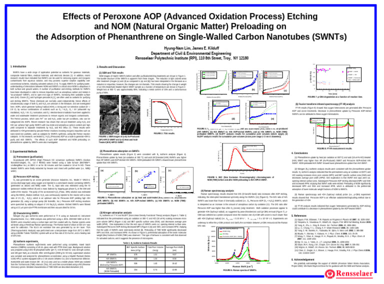 ACS Boston 2007 Lim CNT | PDF | Carbon Nanotube | Adsorption