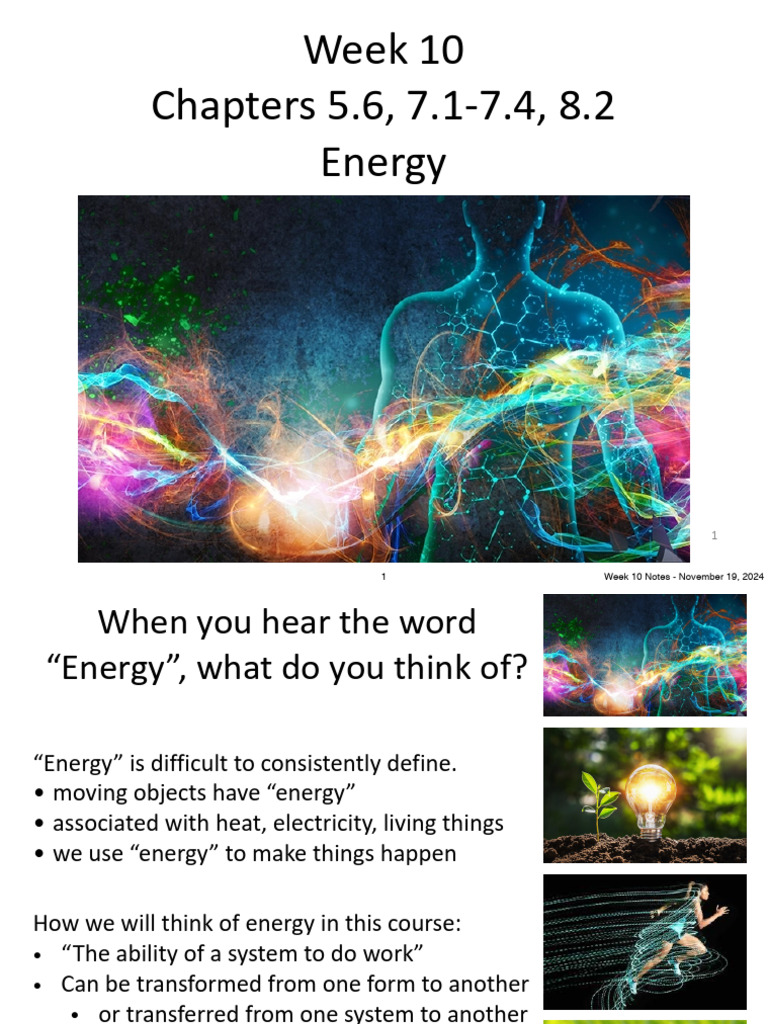 Week 10 Notes | PDF | Kinetic Energy | Potential Energy