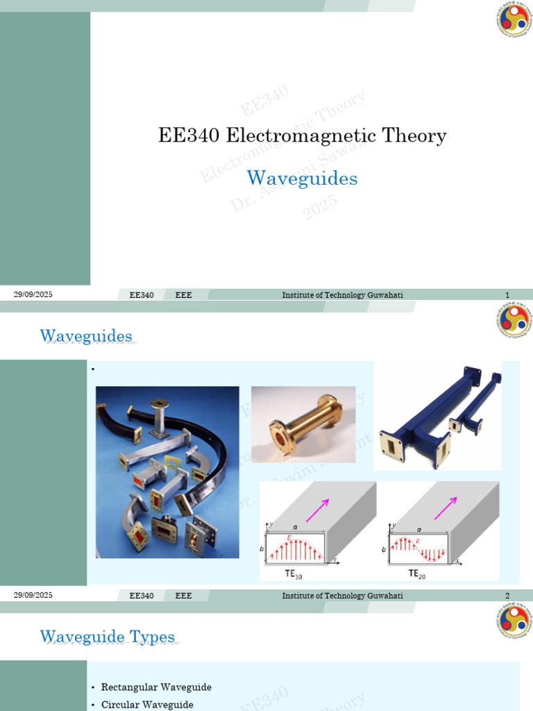 Waveguide Types and Modes Explained | PDF | Oscillation | Physical ...