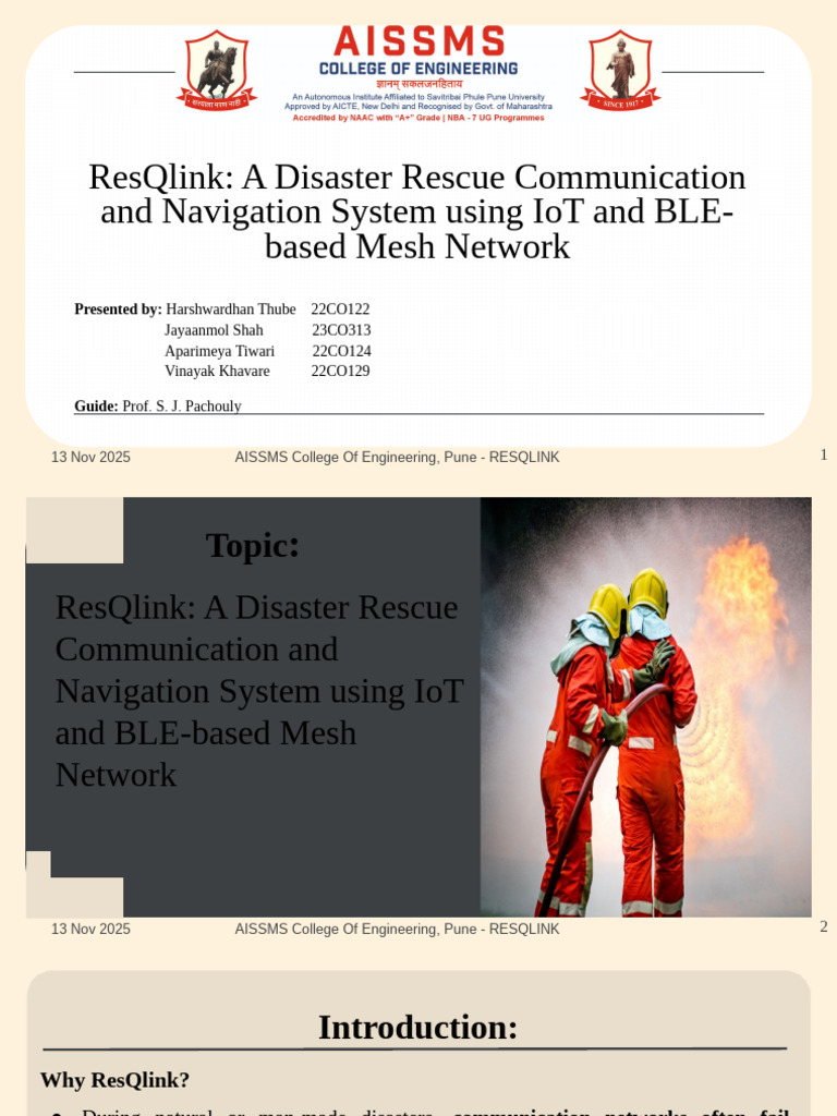 ResQlink: IoT Disaster Rescue System | PDF | Computer Network ...