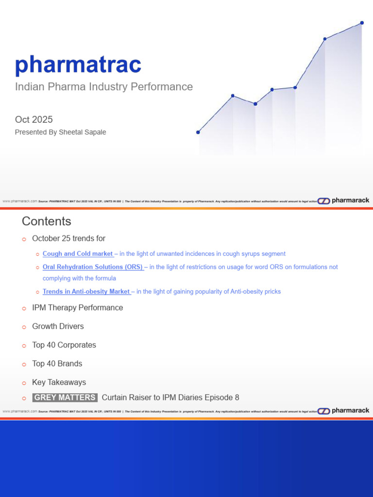 Indian Pharma Industry Trends Oct 2025 | PDF