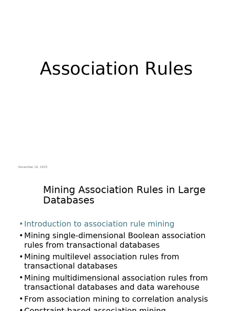 Associations 1 | PDF | Data Mining | Cognitive Science