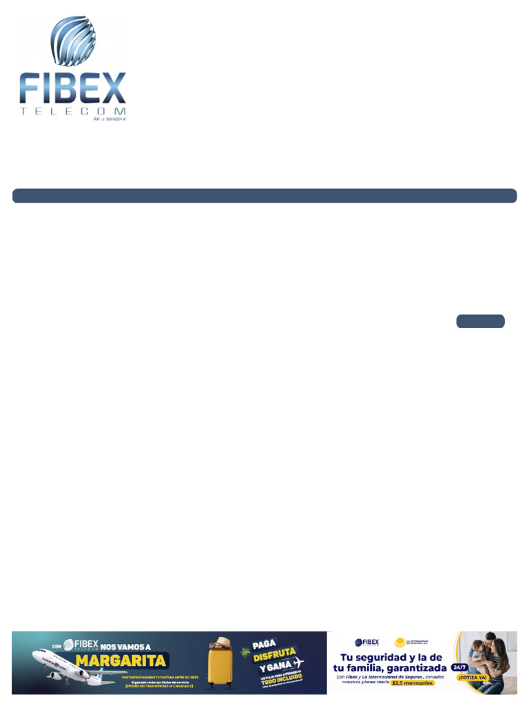 Factura Corporación Fibex Telecom C.A. | PDF