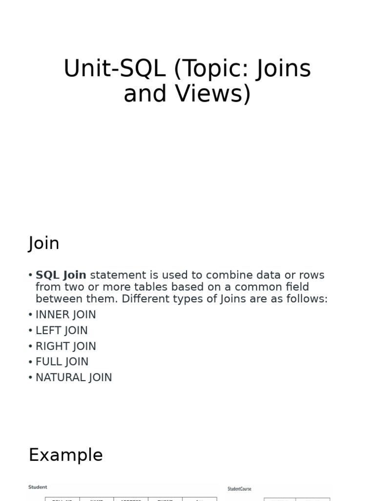 SQL Joins and Views Explained | PDF | Table (Database) | Databases