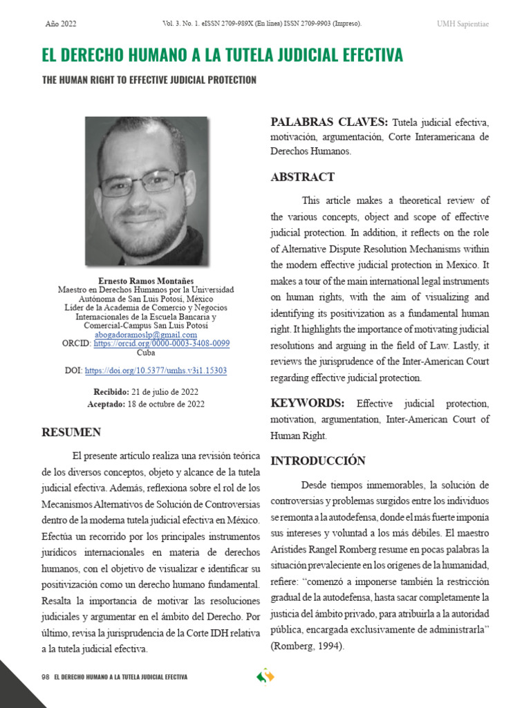 Derecho a la Tutela Judicial Efectiva | PDF | Debido al proceso ...