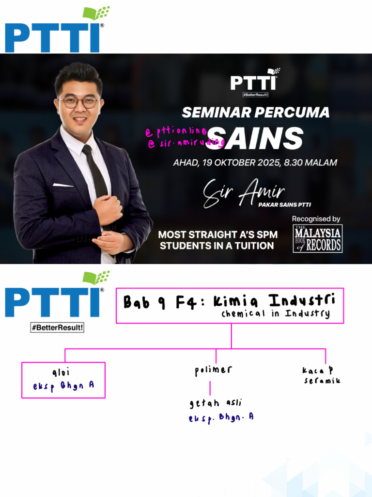 Nota Sains Seminar Percuma PTTI CG Amir | PDF | Physical Sciences ...