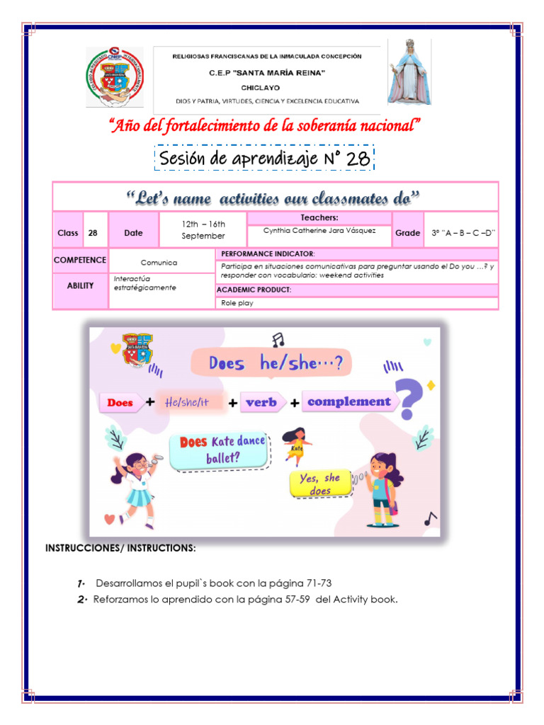 Lesson 28-3rd Grade - 3 Bim | PDF
