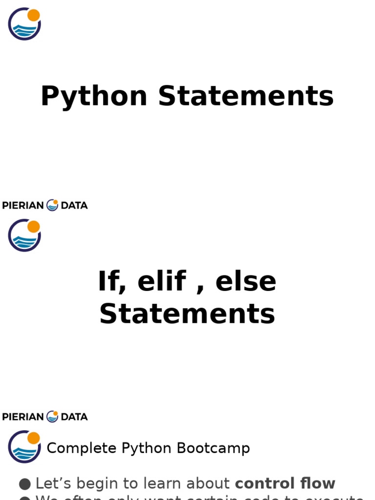 02 Python Statements | PDF | Control Flow | Python (Programming Language)