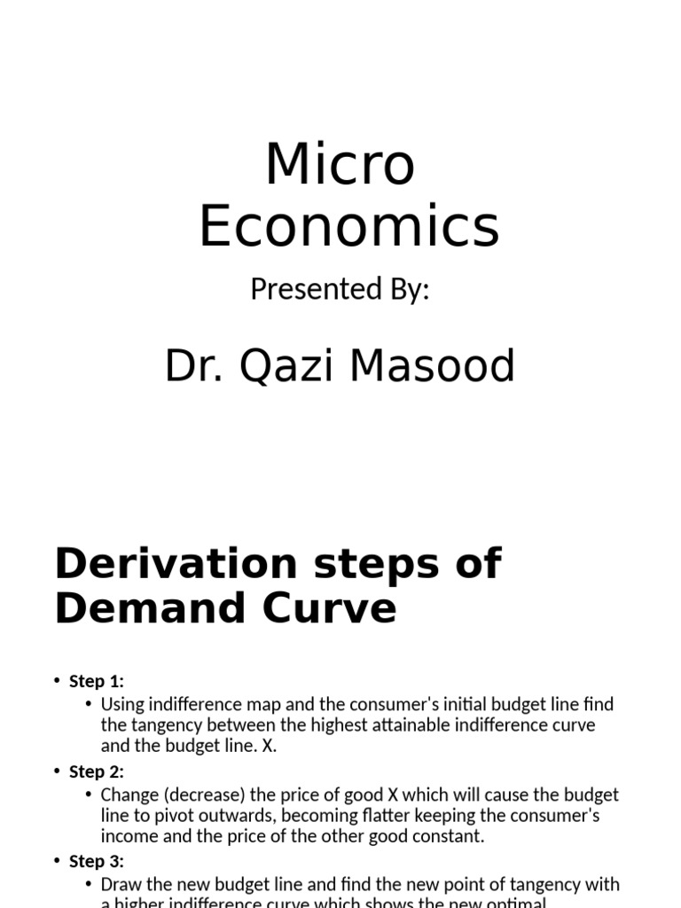 Demand Curve Derivation and Elasticity | PDF | Elasticity (Economics ...