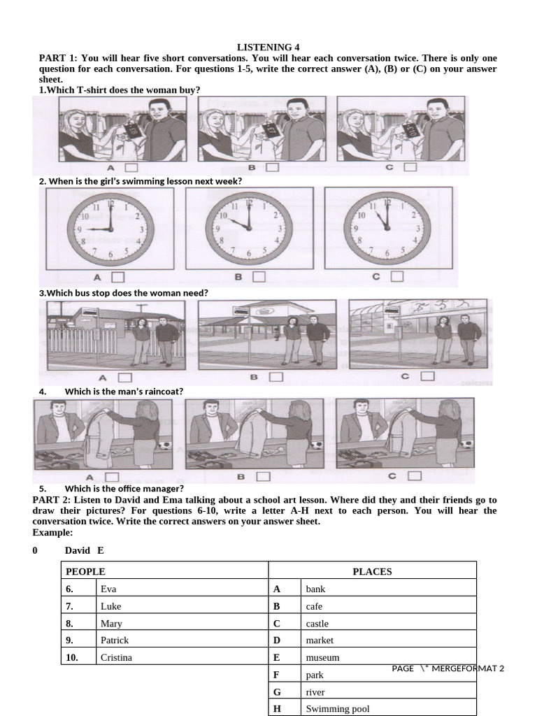 Listening Comprehension Practice Test | PDF | Chess | Chess Theory