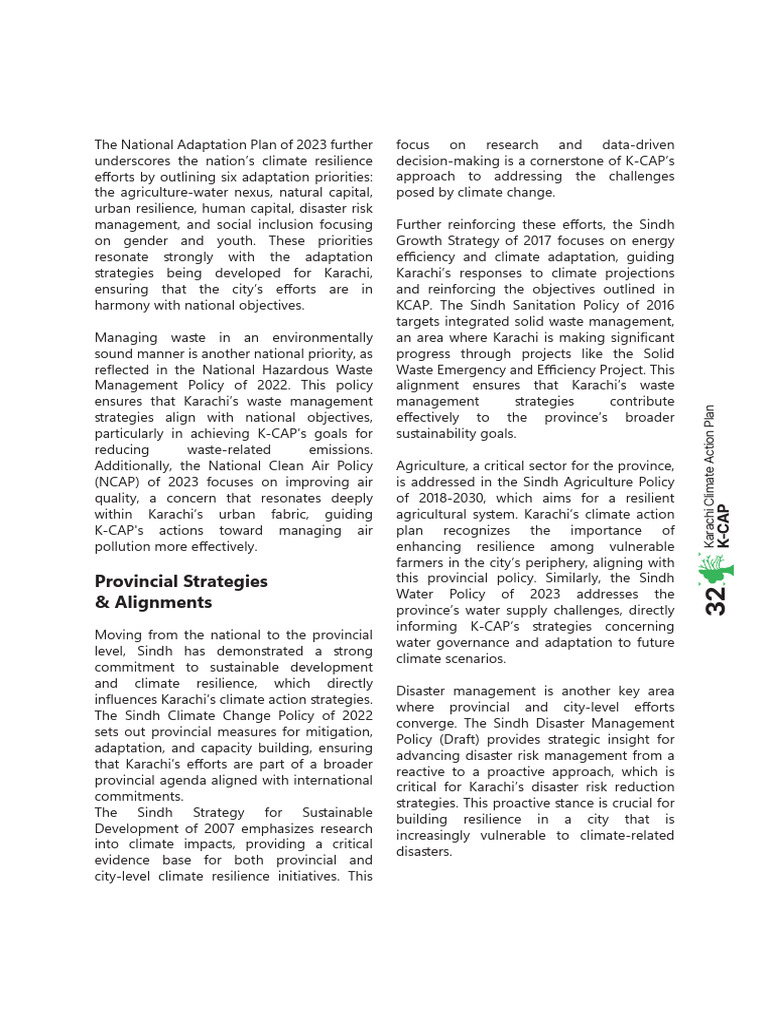 Karachi Climate Action Plan Overview | PDF | Climate Change Mitigation ...