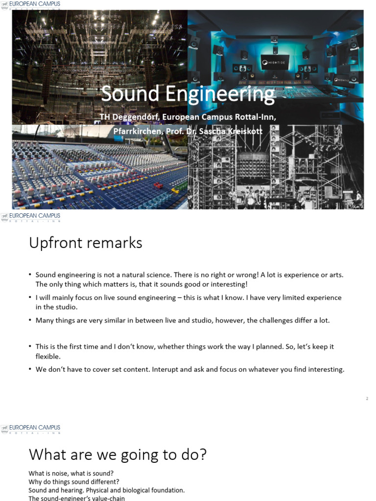 Soundengineering Lecture | PDF | Harmonic | Waves