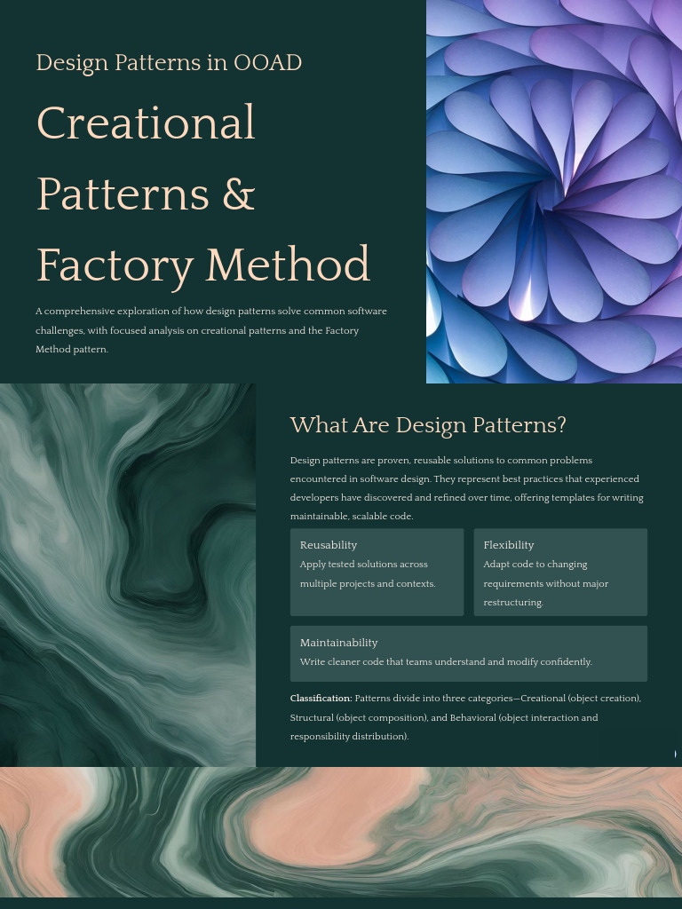 Creational Patterns & Factory Method Guide | PDF | Class (Computer ...