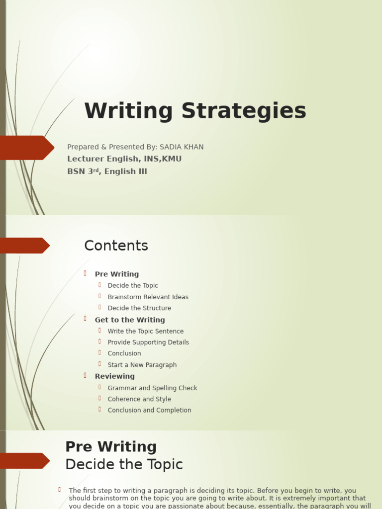 Effective Writing Strategies Guide | PDF | Essays | Brainstorming