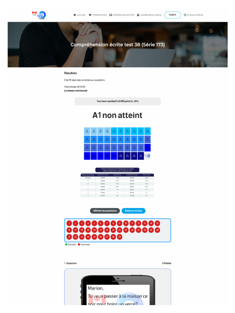 Compréhension écrite test 38 – RÉUSSIR TCF CANADA | PDF