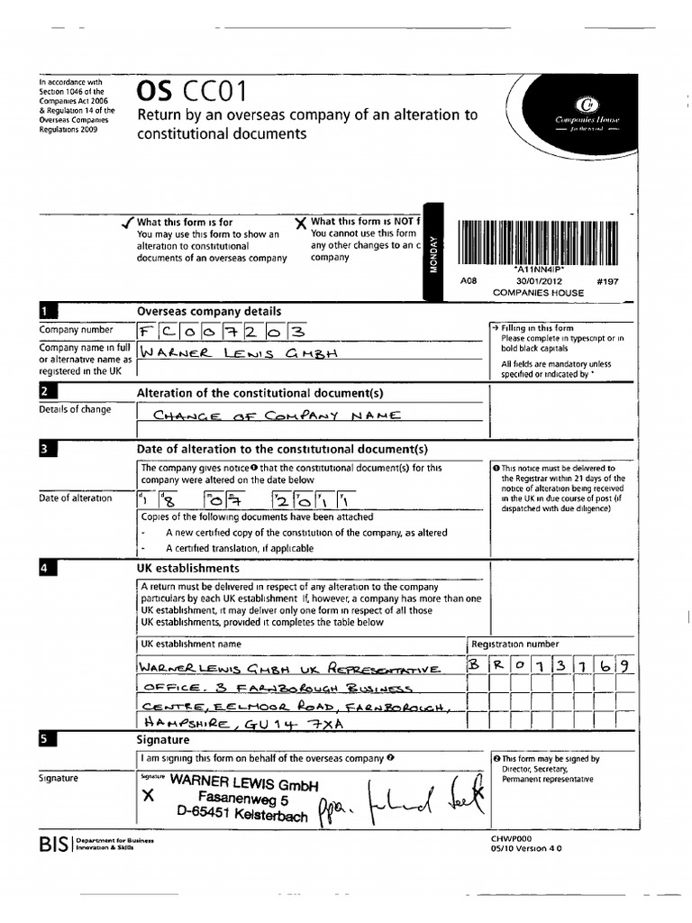 Companies House Document | PDF