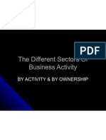 The Different Sectors of Business Activity
