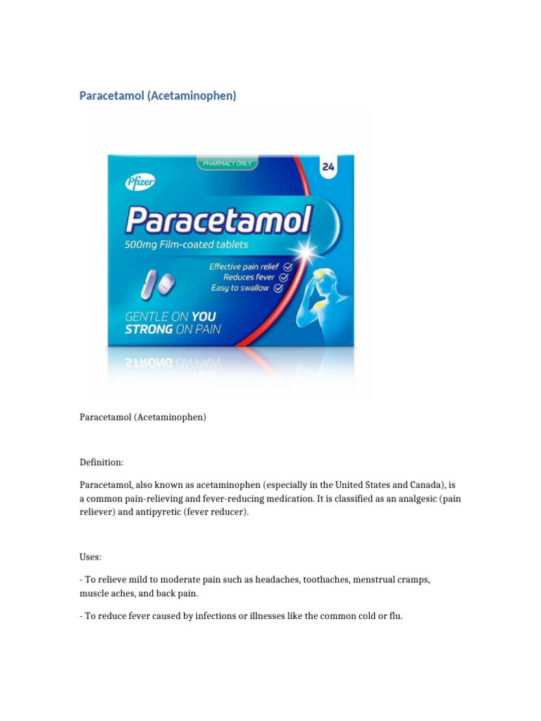 Updated Paracetamol Document | PDF