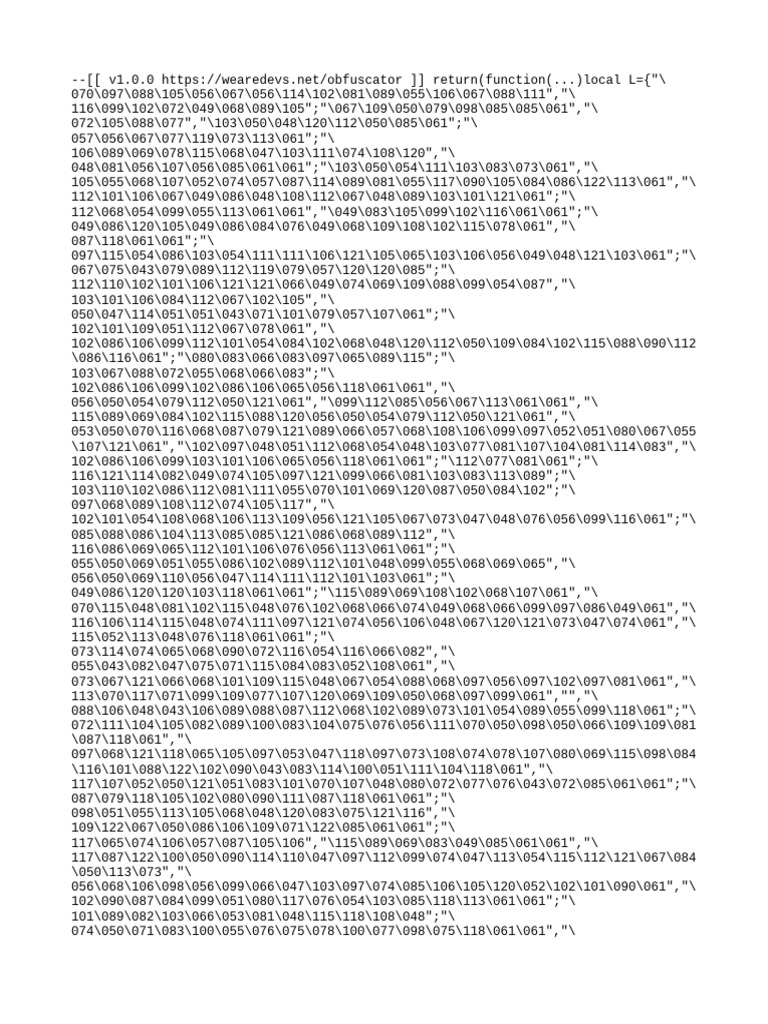 Obfuscated Script 1763323684287.lua | PDF