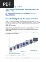 Proposal Ready Content NetApp FAS Systems Technical Overview - MAY11 - UK