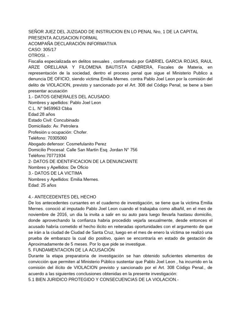 SEÑOR JUEZ DEL JUZGADO DE INSTRUCION EN LO PENAL Nro, 1 DE LA CAPITAL ...