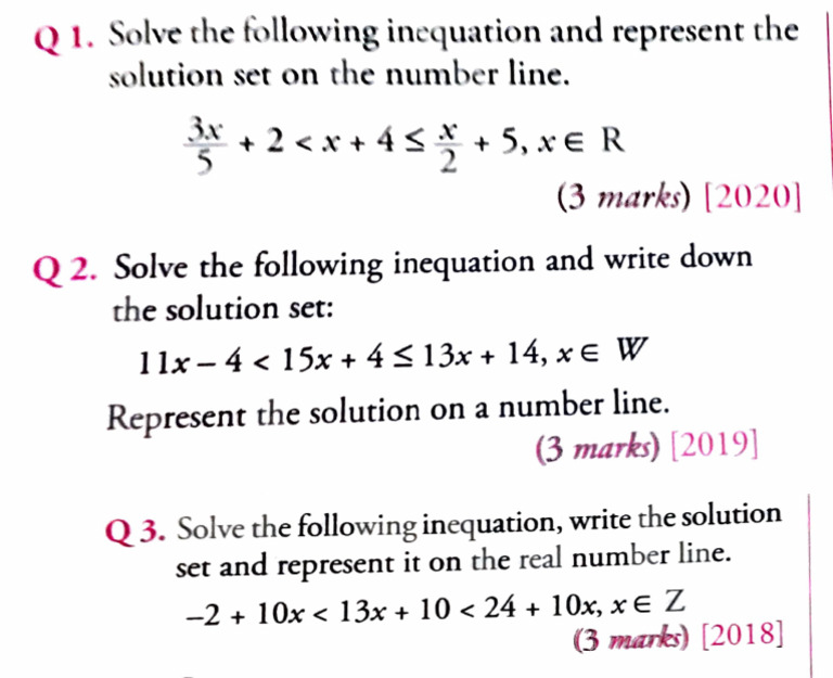 HT - 5 Linear Inequations | PDF