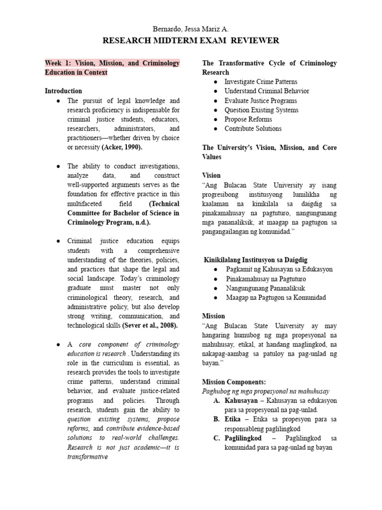 Criminology Research Exam Review Guide | PDF | Artificial Intelligence ...