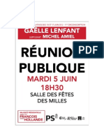 Invitation Réunion Publique Du 5 Juin