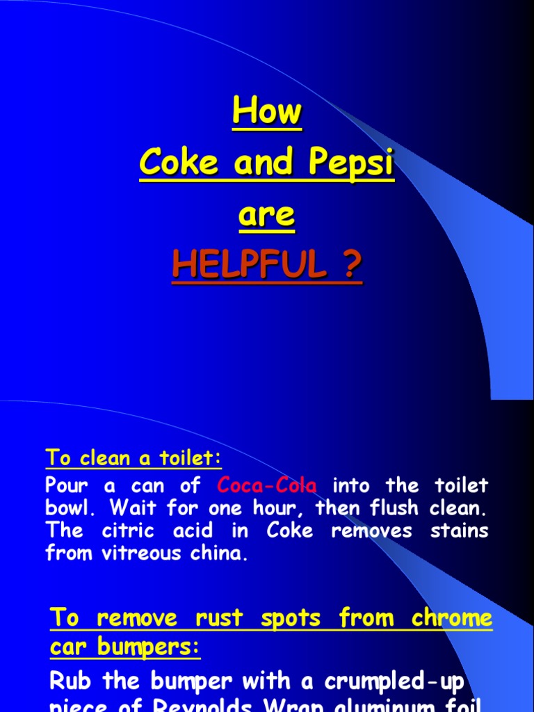 Coke & Pepsi: Unusual Uses & Health Risks | PDF