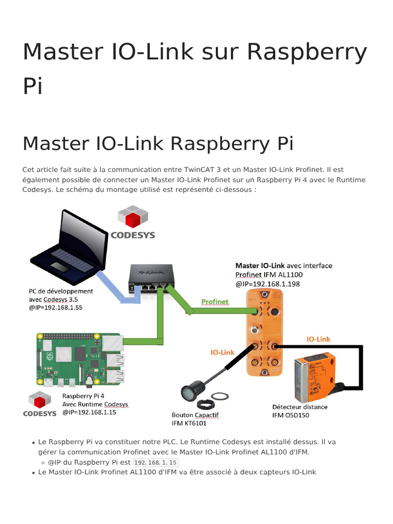 Configuration Master IO-Link sur Raspberry Pi | PDF | Informatique ...