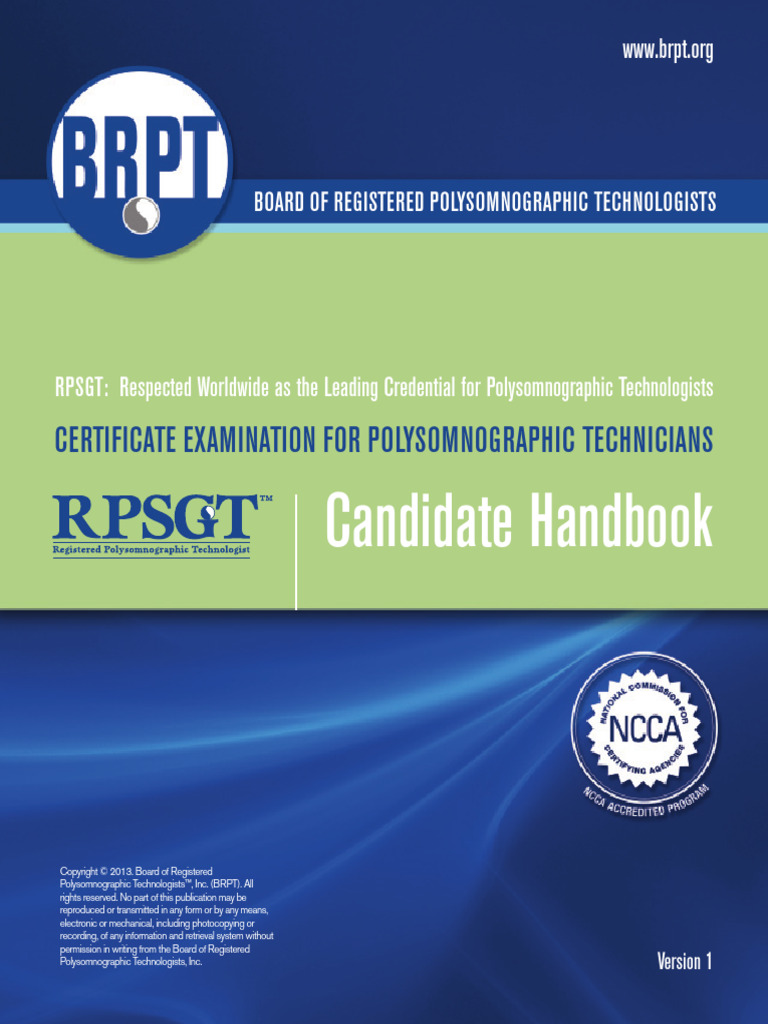 RPSGT Candidate Handbook Overview | PDF | Multiple Choice | Credential