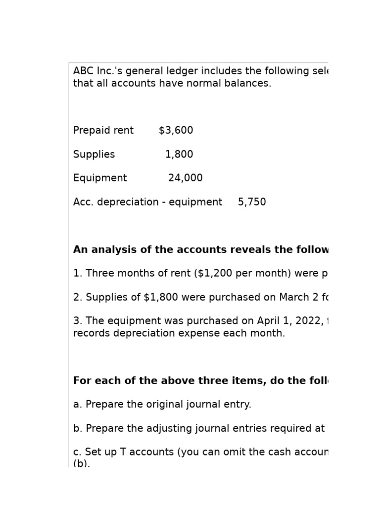 Week 4 Exercises-1 | PDF | Expense | Debits And Credits