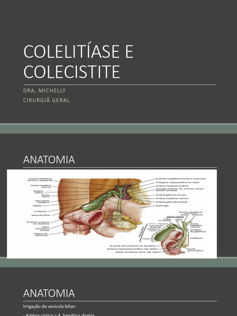 Colelitíase e Colecistite: Causas e Sintomas | PDF | Bile | Vesícula biliar